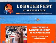 Tablet Screenshot of lobsterfestatnewportbeach.com